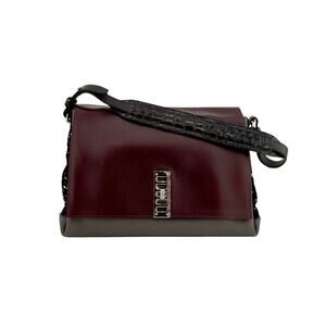 PROENZA SCHOULER PS Elliot Calfskin Shoulder Bag in Burgundy